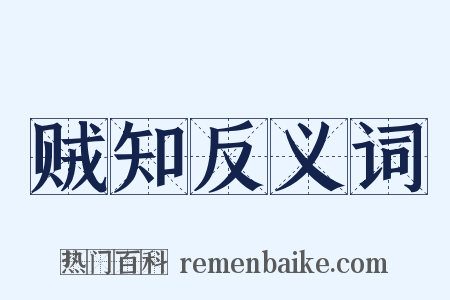 贼知反义词是什么意思的图片